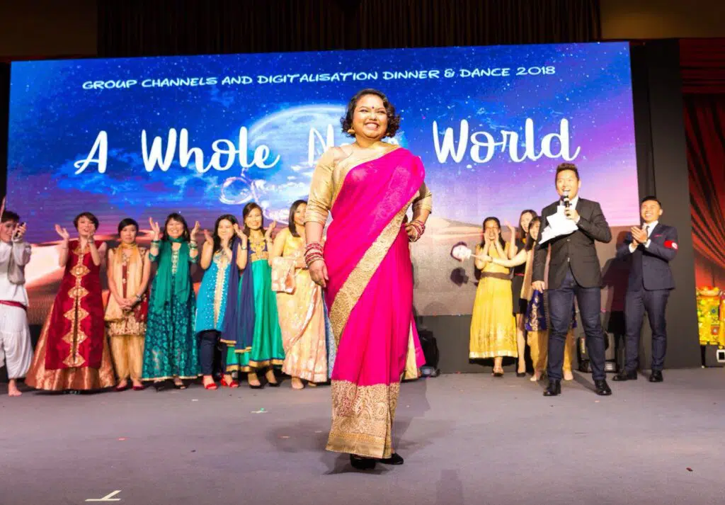 James Yang hosting a corporate dinner and dance evening